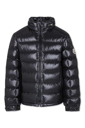 bomber in piuma d'oca blu MONCLER KIDS | J29541A00062595ZJ999